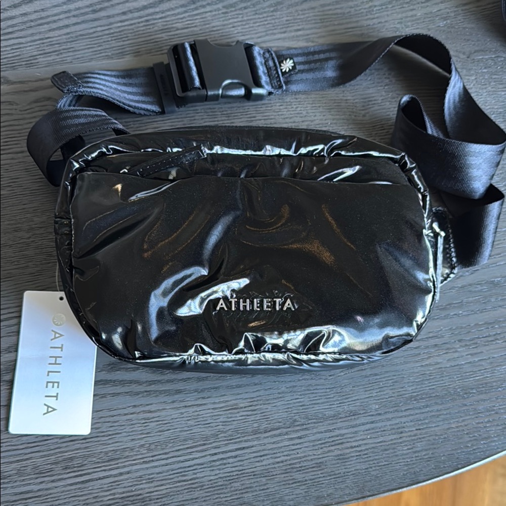 Athleta Glossy Black Pouch - Picture 2 of 4